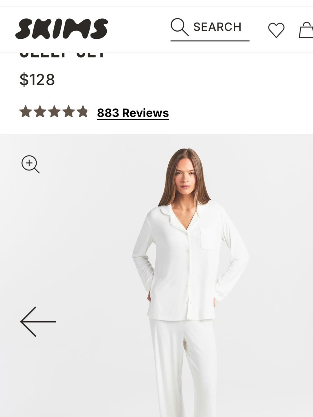 NWT Skims sleep top only* marble